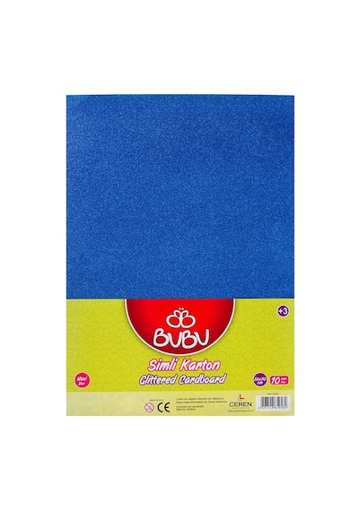 Bu-bu Fon Kartonu Simli 50x70 Mavi 10 Lu Bubu-fk0009