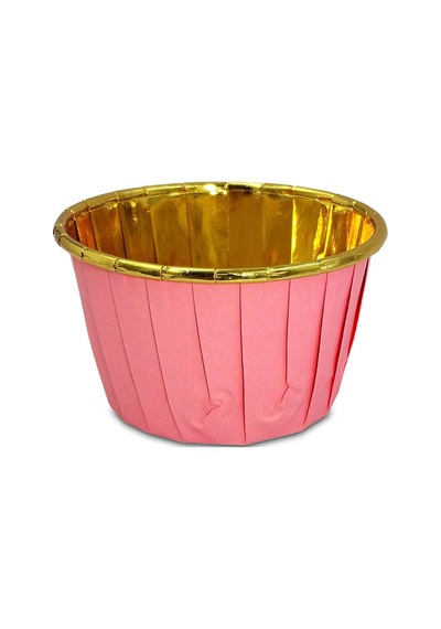 Kafem Muffin Kek Kapsülü Pembe-altın 25li X 60 Paket Koli - K24 Pembe + Altın