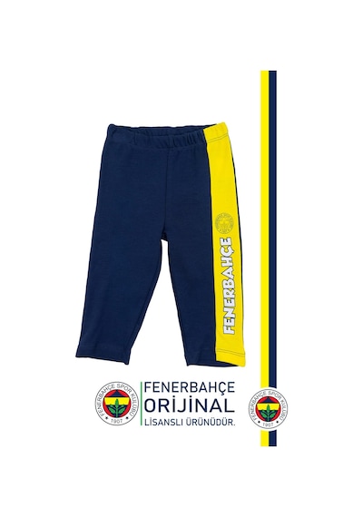 Fenerium Fenerbahçe Fb Logo Sarı-lacivert Bebek Sweat Eşofman Alt Set Ahşap Kutulu Gri