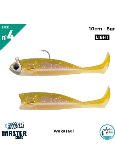 Fiiish Master Shad Ms100/4 Ms4516 Combo Light 10cm 8gr Wakasagi