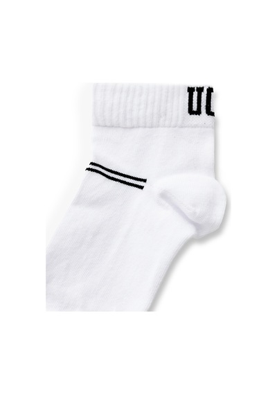 Ucla Brennus 3'lü Beyaz Uzun Jakarlı Standard Fit Unisex Çorap Beyaz