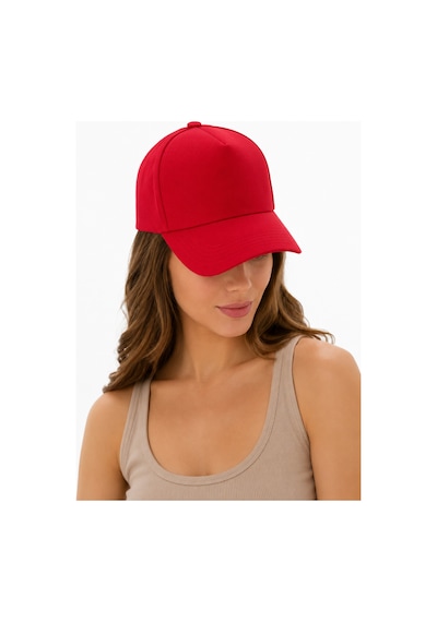 Neco Giyim Düz Baseball Şapka Arkası Cırtlı Ayarlanabilir Unisex Kep Günlük Spor Basic Model Şapka Kırmızı