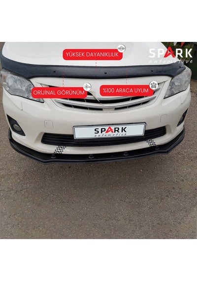 Toyata Corolla 2008-2013 Yıl Aralığı Uyumlu Kaput Rüzgarlığı 4mm Siyah
