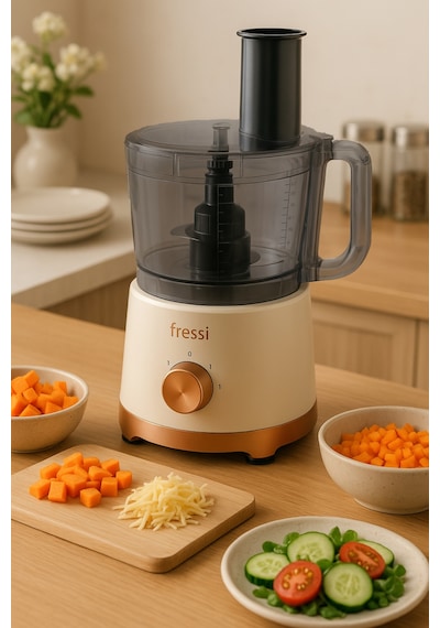 Fressi FR-PBL02 1200 W Armonia Power Mutfak Robotu Salata Doğrayıcı Blender Seti