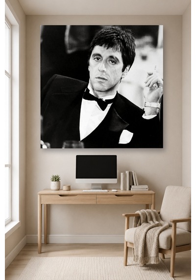 Tam Renk Al Pacino Dekoratif Kanvas Duvar Tablosu Çok Renkli
