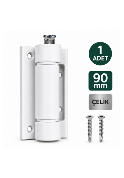 Pimapen Kapı Menteşesi Beyaz 90 Mm Ayarlanabilir Metal Pim Pvc Kapı Menteşesi