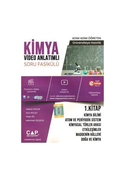2023 TYT Kimya 1.Kitap Konu Anlatımlı Soru Bankası -  Çap Yayınları