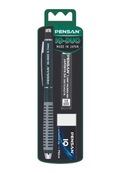 Iq-duo 0.5 Mm Versatil Kalem+silgi+min Yeşil Çok Renkli