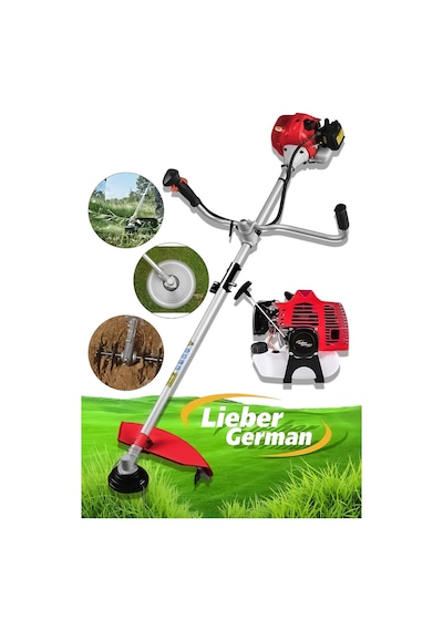 Lieber German LTC9900 Yan Tipi Benzinli 2x Çapalı Ot Çalı Çim Biçme Tırpan Makinesi