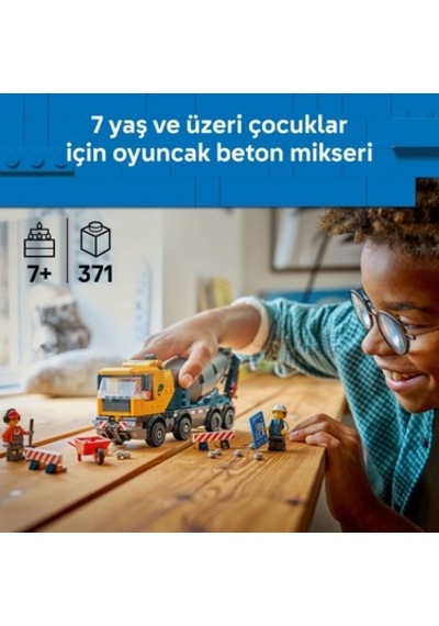 Büyük Beton Mikseri Oyun Seti - 7 Yaş Ve Üzeri İçin 3 Minifigür İle