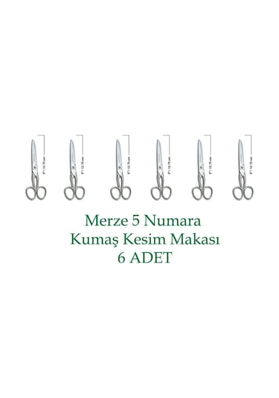 Merze 5 Numara Vidalı Nikel Kaplama Terzi Kumaş Kesim Makası