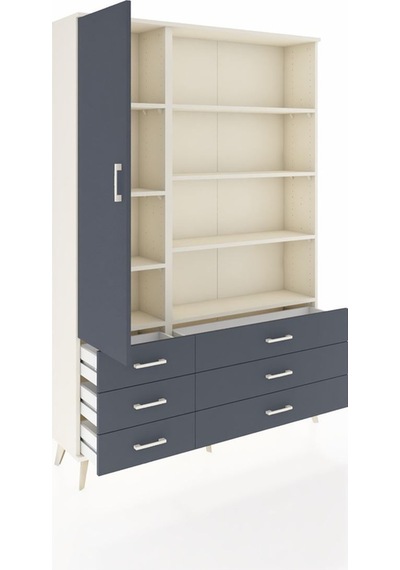 Arges Dolap 8 Raflı 6 Çekmeceli Tek Kapaklı 132x30x195 Aytaşı-antrasit/antrasit Antrasıt/antrasıt Arges Dolap 8 Raflı 6 Çekmeceli Tek Kapaklı 132x30x195 Aytaşı-antrasit/antrasit Antrasıt/antrasıt