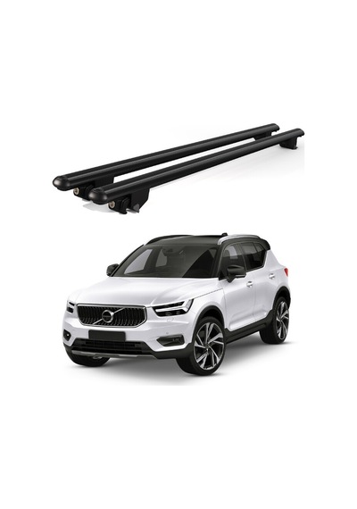 Kanca Volvo Xc40 2018 Ve Sonrası Uyumlu Siyah Kilitli Ara Atkı 120cm Port Bagaj Tavan Barı