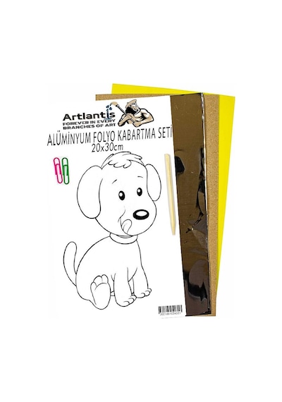 Alüminyum Folyo Kabartma Seti 20x30 Cm Deney Malzemesi 1 Paket Aliminyum Folyo Seti Kabartma Lacivert