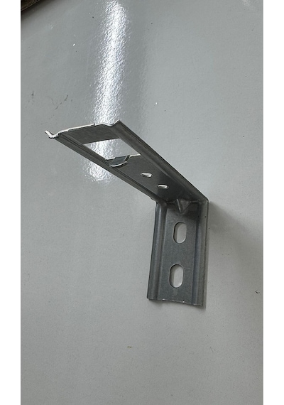 Zebra Stor Perde Montaj Aparatı 7 Cm Lik L Ayak Dayanıklı Metal Askı Aparatı Metalik