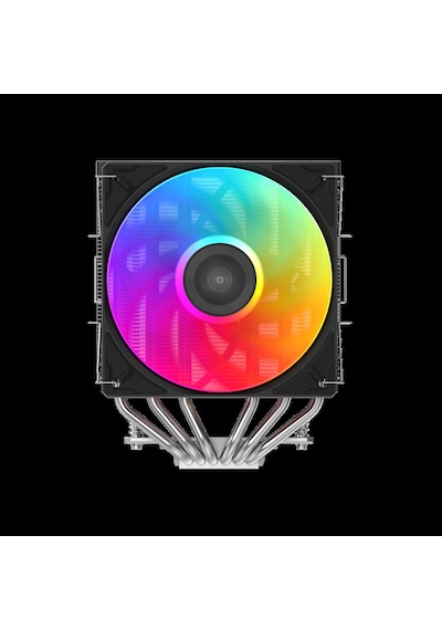 Sama A60l Black 2x120mm Argb Fan Kule Tipi Hava Soğutma 6 Adet Gelişmiş Nikel Kaplı Bakır Isı Borusu
