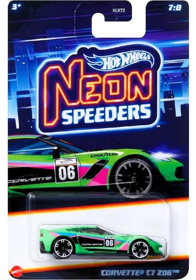 Hot Wheels Neon Yarışçılar Hlh72 - Corvette C7 Z06 Hrw81