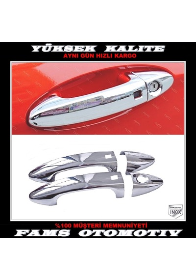 Ford Fiesta Krom Kapı Kolu 2 Kapı 2008-2017 P. Çelik Sensörlü