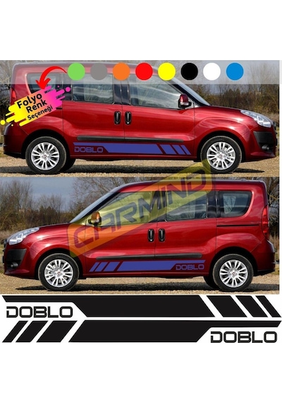 Fiat Doblo Yan Şerit Sticker