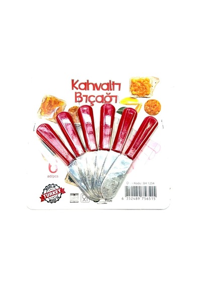 6 Lı Kahvaltı Bıçağı Kırmızı