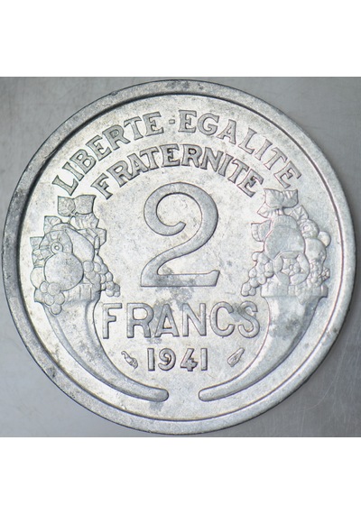 Fransa 2 Frank 1941. Iı. Dünya Savaşı İşgal Dönemi.