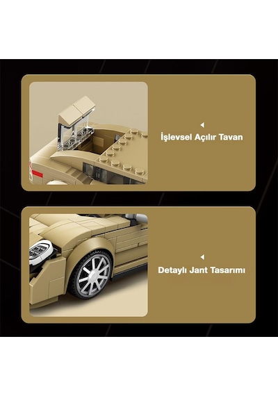 Reobrix Creator 821 Porsche Panamera Spor Araba Yaratıcı Yapı Blok Seti Building Blocks - 324 Parça