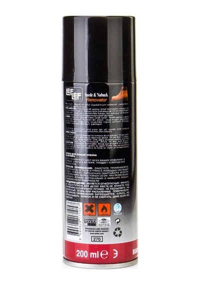 Leflef Süet Ve Nubuk Ayakkabı Boyası, Koruyucu Yenileyici Sprey, 200 Ml Siyah