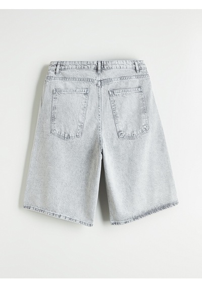 Lcw Jeans Gri Rahat Kalıp Erkek Jean Şortolon