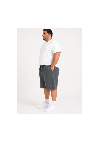 H&c Coolboy Erkek Büyük Beden Battal Şort Fermuarlı Cepli Esnek Günlük Spor Şort 2xl-6xl Antrasit