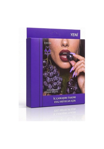 Colezium Üzüm Aromalı Yenilebilir İç Çamaşırı Takımı - Renkli / Standart Çok Renkli