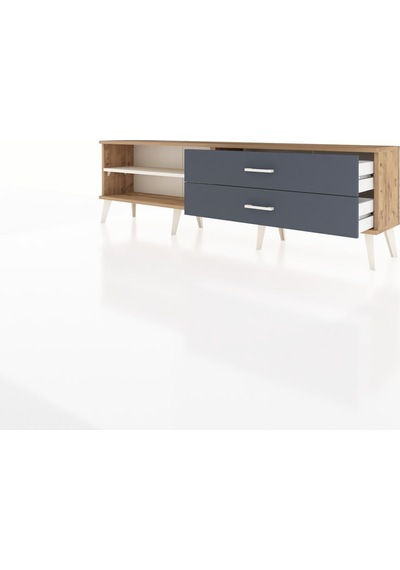 Arges Tv Ünitesi Tek Raflı 2 Çekmeceli 176x30x51 Çam-aytaşı/antrasit Aytası/antrasıt Arges Tv Ünitesi Tek Raflı 2 Çekmeceli 176x30x51 Çam-aytaşı/antrasit Aytası/antrasıt