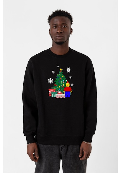 Lego Man Christmas Siyah Erkek 2ip Sweatshirt 001