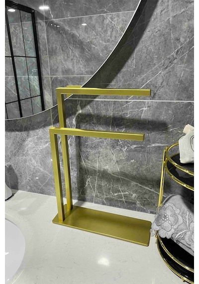 Aju Havluluk Tezgah Üzeri Kağıt Havluluk Ev Banyo Dekorasyonu Paslanmaz Metal Montaj Gerektirmez Gold Gold