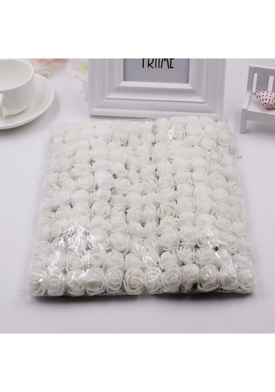 144pcs/lot 2cm Çok Renkli Pe Gül Köpüğü Mini Yapay İpek Çiçekler Buket Düğün Dekoratif Çelenkleri Red