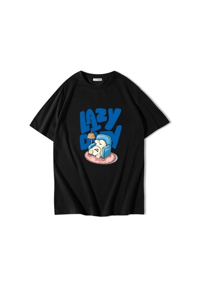 Brz Collectıon Brz Collection Unisex Oversize Lazy Day T-shirt Siyah