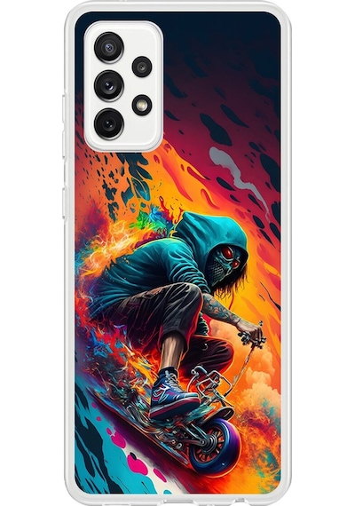 Samsung Galaxy A72 Uyumlu Şeffaf Kılıf Aesthetic 5 Tasarımlı