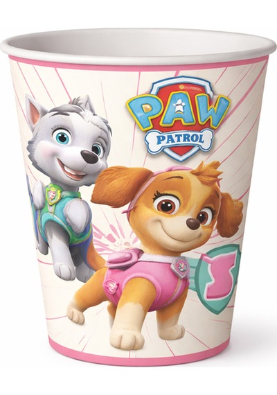 Paw Patrol Skye Ve Everest Temalı 8-9 Oz Karton Parti Bardağı - Doğum Günü Malzemeleri 50 Adet Diğer
