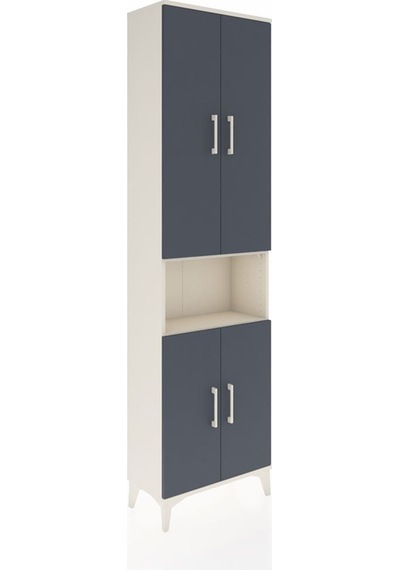 Arges Dolap 5 Raflı 4 Kapaklı 60x30x221 Aytaşı-antrasit Aytaşı