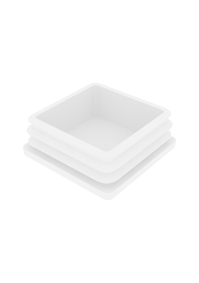 Cateksss 70x70 Mm Profil İçin Kademeli İçe Geçme Profil Tapası, Profil Kapak, Profil Tapa Beyaz - 45 Li Paket