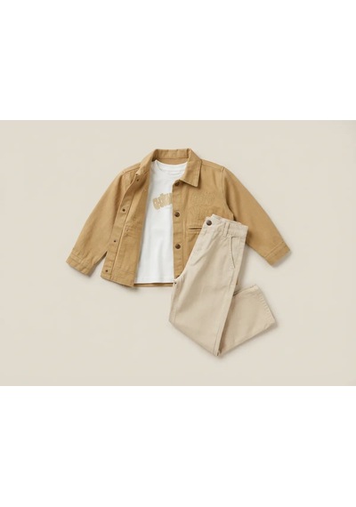 Erkek Çocuk Bej/hardal Gabardin Ceketli Bayramlık 3 Lü Takım - Pantolon Ve Baskılı Tişört Set Hardal Erkek Çocuk Bej/hardal Gabardin Ceketli Bayramlık 3 Lü Takım - Pantolon Ve Baskılı Tişört Set Hardal