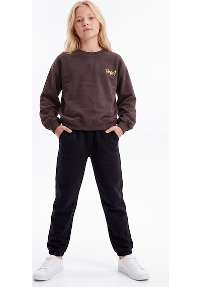 Toontoy Kids Toontoy Kız Çocuk Göğüsü Perfect Armalı Sweatshirt Bej Toontoy Kids Toontoy Kız Çocuk Göğüsü Perfect Armalı Sweatshirt Bej