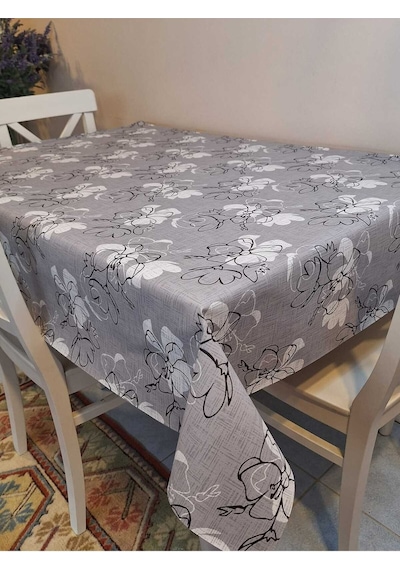 Elyaflı Pvc Masa Örtüsü Modern, Dayanıklı, Silinebilir Ve Şık Görünüm 01fnt1270 Gri