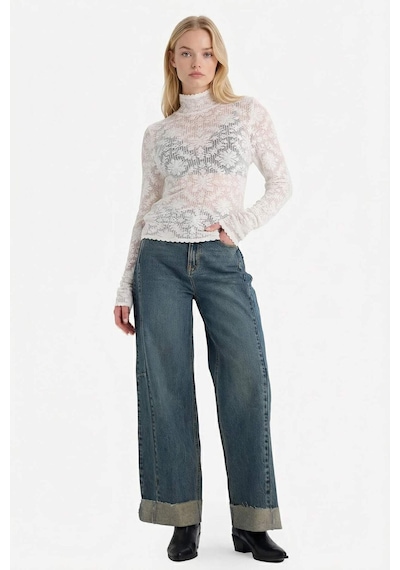 Defacto Slim Fit Dar Kesim Balıkçı Yaka Desenli İnce Triko Kazak G8525ax25wner105 Ekru-er105