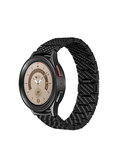 Pitaka Modern Serisi Karbon Fiber Galaxy Watch 4 Classic 46mm Uyumlu Kordon Black-grey Twill