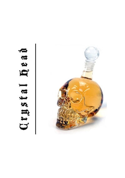 1000 Ml Crystal Head Kuru Kafa İçecek Şişesi