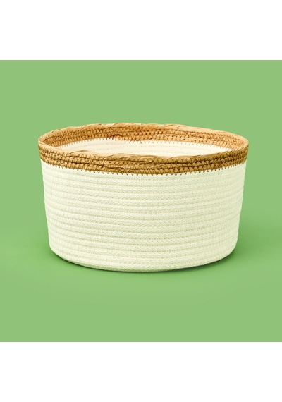 Living Boho Style Sepet - Beyaz / Bej - 22x11 Cm Çok Renkli