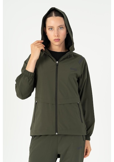 Maraton Regular Kadın Kapüşonlu Açık Haki- Tracktop Açık Haki-