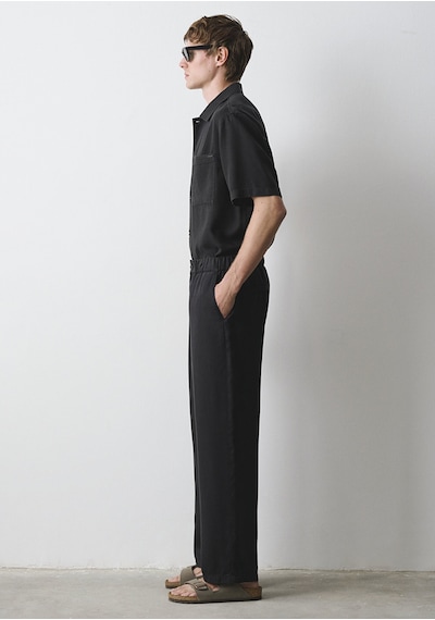 Mavi - Siyah Liyosel Tencel Pantolon 0010591-900