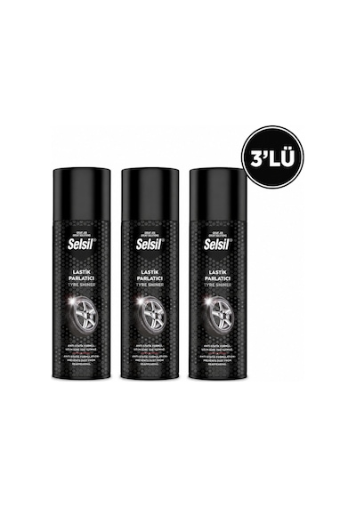 Selsil Lastik Parlatıcı 500 Ml 3'lü