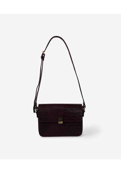 Yargıcı Kroko Baskılı Deri Çapraz Çanta 26kkcn3056x 016 Bordo